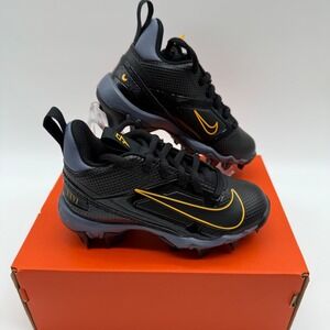 Nike Alpha Menace 4 Shark BG SB‎ Black Gold Youth Baseball Cleats Size 10c